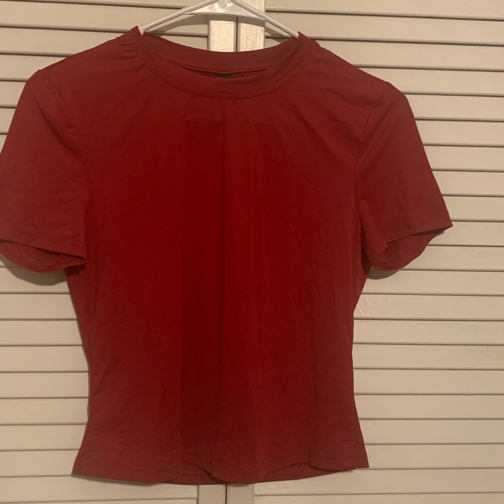 NWT SHEIN Red Bae Top Size M